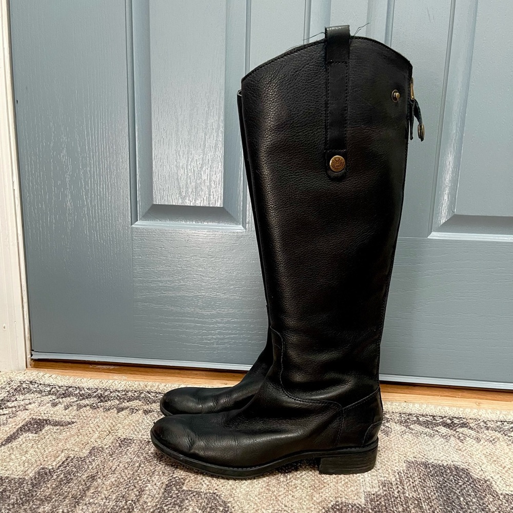 Sam Edelman Black Leather Riding Boots